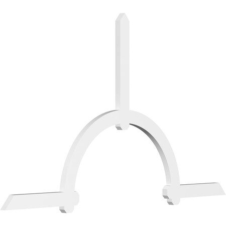 Ekena Millwork Ericson Architectural Grade PVC Gable Bracket, 96"W x 56"H x 2"D x 4"F, 14/12 Pitch GBP096X56X0204ERI00